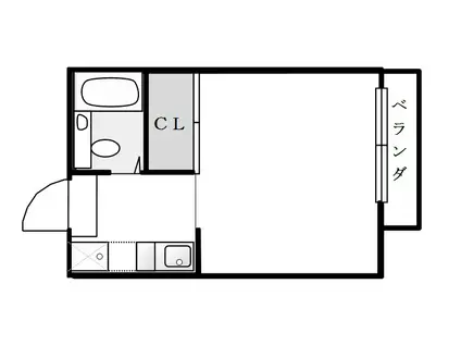 ハイツいずみ(ワンルーム/1階)の間取り写真