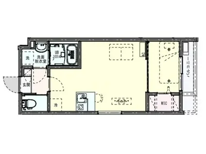 KLEIS竹ノ塚II(1LDK/2階)の間取り写真