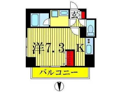 パークフィルヴェール(1K/3階)の間取り写真