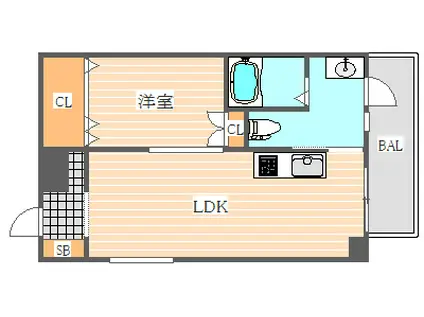 レジデンシャルヒルズ・ヴィラ・スタイル(1LDK/9階)の間取り写真