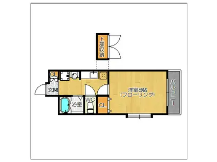 パークステージ箱崎(1K/3階)の間取り写真