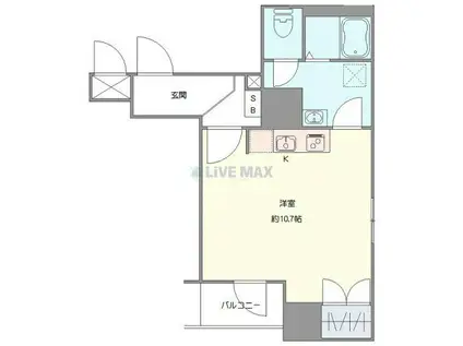 ユニーブル田端新町(ワンルーム/3階)の間取り写真
