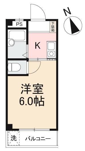 リブ西宝(1K/3階)の間取り写真