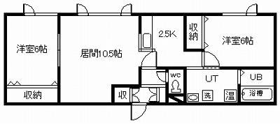 VIERGE(2LDK/1階)の間取り写真