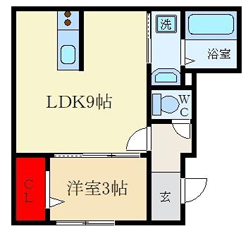 ザ・リッツクラブ楓(1LDK/1階)の間取り写真
