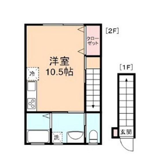 A-FLAT(ワンルーム/2階)の間取り写真