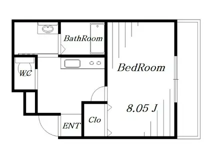アフェット幕張10(1K/3階)の間取り写真