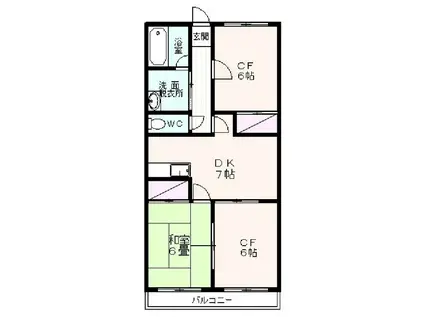 ニューいずみハイツ(3DK/1階)の間取り写真