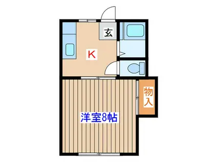 コーポ花坂(1K/1階)の間取り写真