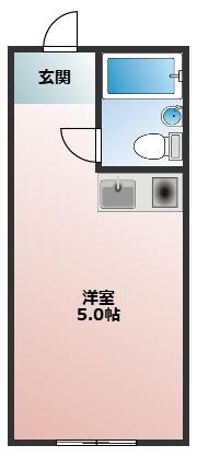 目白ガーデン(ワンルーム/2階)の間取り写真