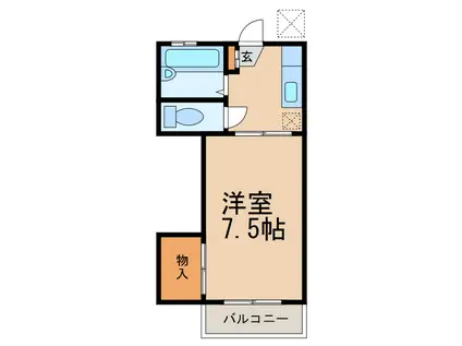 メゾンFUJI(1K/2階)の間取り写真