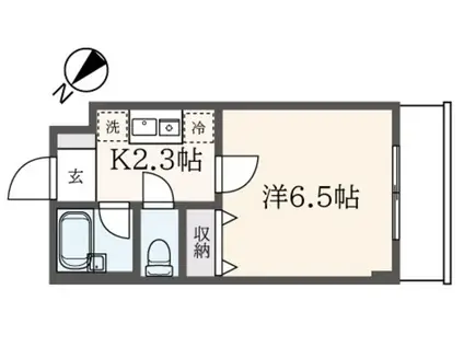 メイフェアフラット(1K/4階)の間取り写真