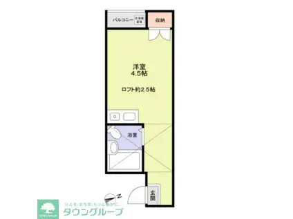 GAP桜丘(ワンルーム/3階)の間取り写真