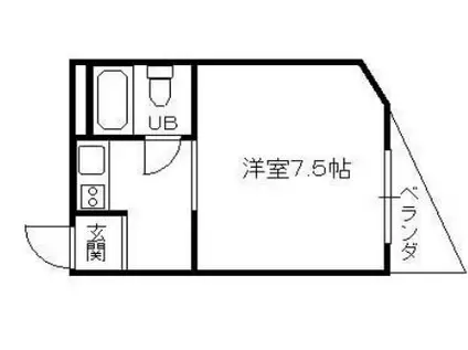 ハイメゾン岡本(1K/3階)の間取り写真