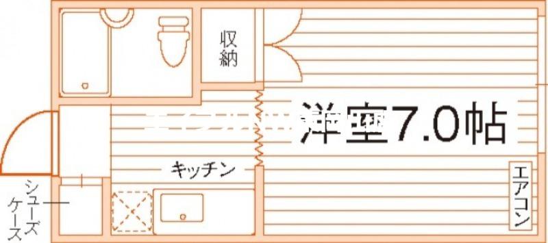EMMA大和町(ワンルーム/1階)の間取り写真