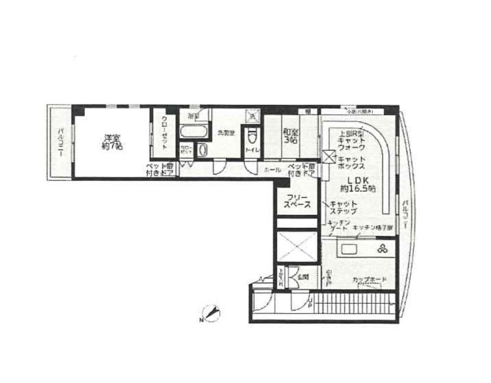 奥沢8丁目マンション(2LDK/2階)の間取り写真