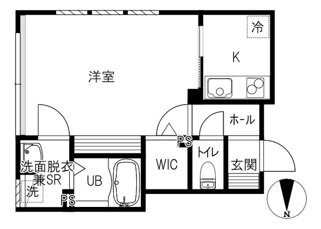 パスト中代(1K/2階)の間取り写真