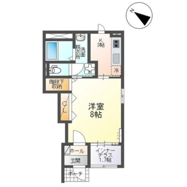 JR常磐線 湯本駅 バス乗車時間:15分 最寄りバス停で下車 徒歩1分 2階建 築4年(1K/1階)の間取り写真