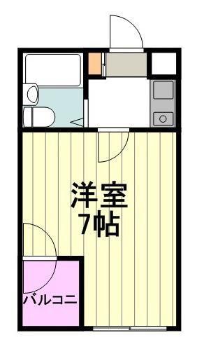 セントヒルズ・国立(1K/1階)の間取り写真