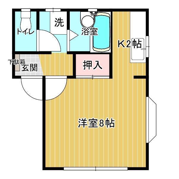 メゾン平佐II(1K/1階)の間取り写真