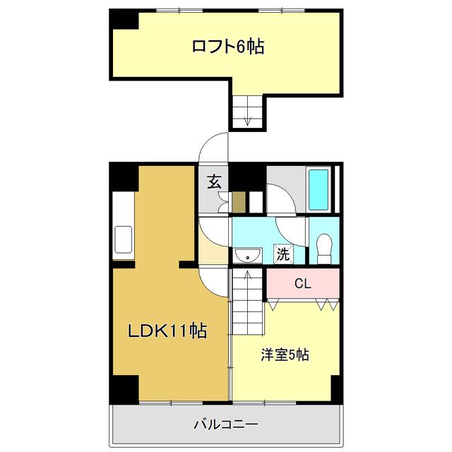 アドレスハリマヤ(1LDK/7階)の間取り写真