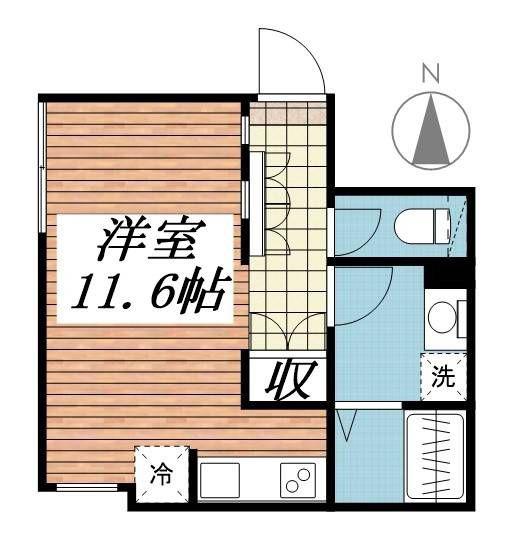 LAPIS上北沢II(ワンルーム/2階)の間取り写真