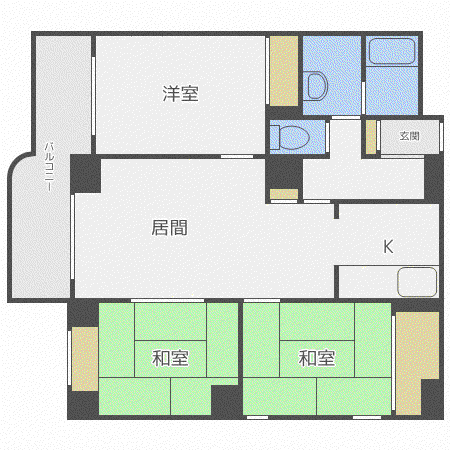 ヴィレッジ11(3LDK/3階)の間取り写真