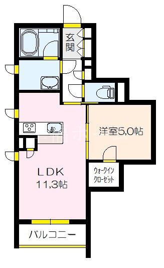 STAR M(1LDK/2階)の間取り写真