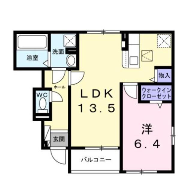 サンライトテラスK・S(1LDK/1階)の間取り写真