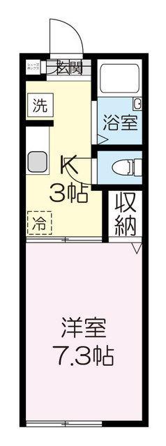 ビューテラスつかさ(1K/1階)の間取り写真