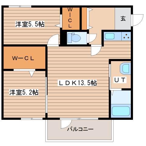 REVE SAPPORO(2LDK/2階)の間取り写真