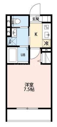 ROBOT HOME 習志野II(1K/2階)の間取り写真
