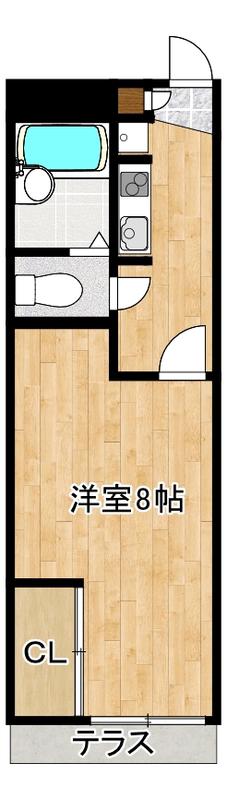 MOTOKOGAII(1K/1階)の間取り写真