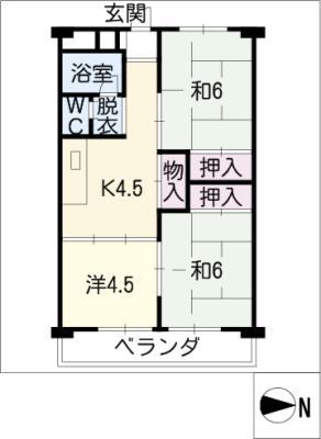 大曽根3棟(3K/7階)の間取り写真