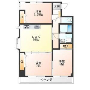 ベルヤナゼ(3LDK/1階)の間取り写真
