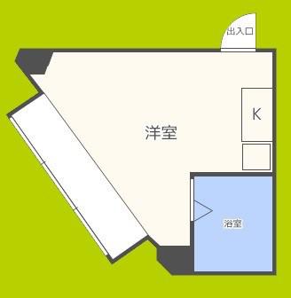 昭和グランドハイツ同心(ワンルーム/8階)の間取り写真