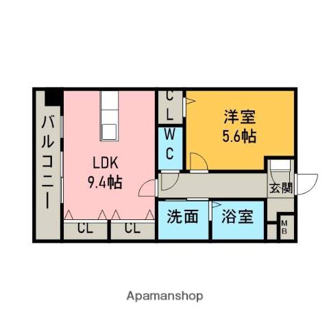 アネックス一ツ屋(1LDK/2階)の間取り写真
