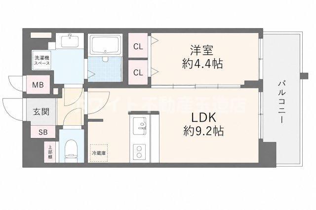 プレサンス森ノ宮 THEゲート(1LDK/10階)の間取り写真