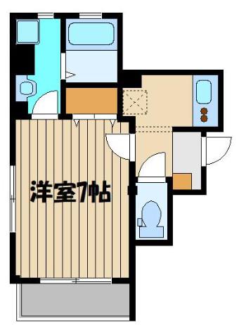ル フォーチュン(1K/1階)の間取り写真