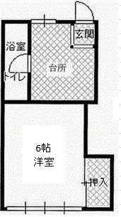 クロノス桜ヶ丘(1DK/2階)の間取り写真