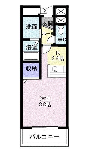 MARVELOUSTOMIZA(ワンルーム/3階)の間取り写真