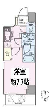 FRERE COURT錦糸公園 フレールコート錦糸公園(1K/7階)の間取り写真
