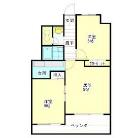 ジェイステージ苫小牧II(2LDK/5階)の間取り写真