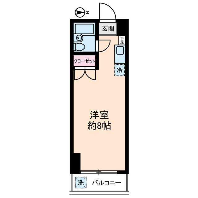 エレガンス綾瀬5(ワンルーム/4階)の間取り写真
