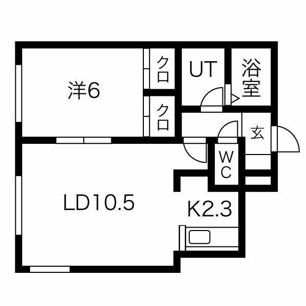 REST HILLS N32レストヒルズN32(1LDK/3階)の間取り写真