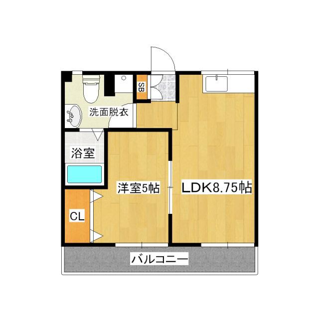 イースト(1LDK/1階)の間取り写真