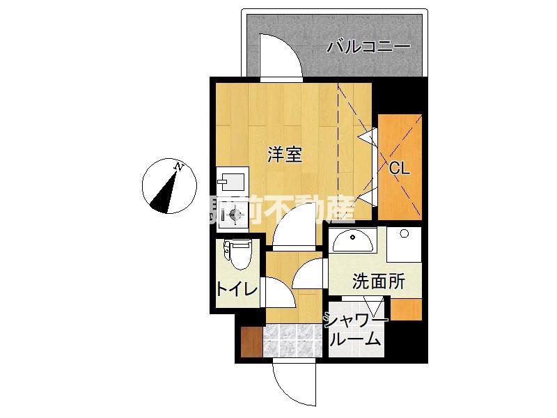 MODERN PALAZZO博多VICI(ワンルーム/6階)の間取り写真