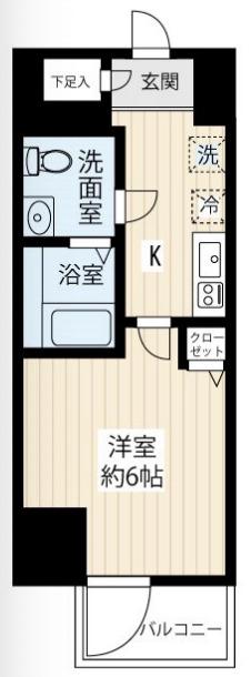 GENOVIA青砥SKYGARDEN(1K/7階)の間取り写真