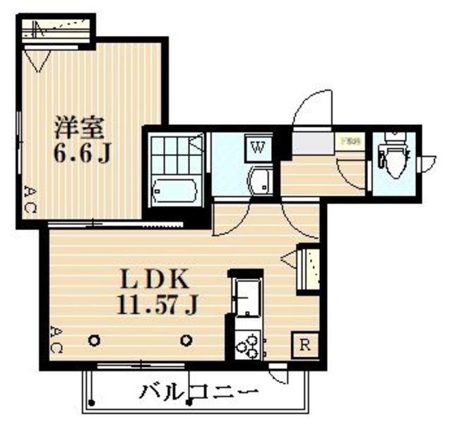 シェルパール阿佐谷(1LDK/2階)の間取り写真