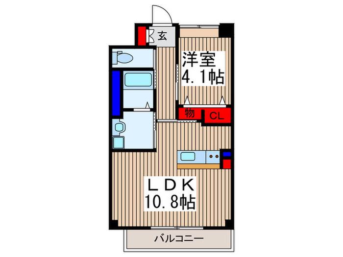 STELLA KOUSEI(1LDK/3階)の間取り写真
